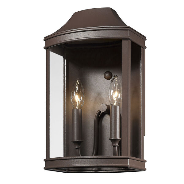 Cohen Textured Bronze Two-Light Outdoor Wall Sconce, image 1